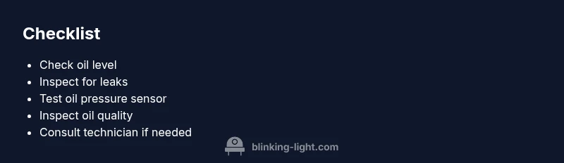Checklist for diagnosing blinking red oil light