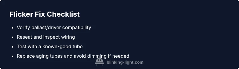 Checklist for fixing flickering LED tube lights
