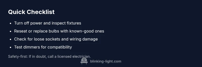 Checklist for diagnosing flickering lights