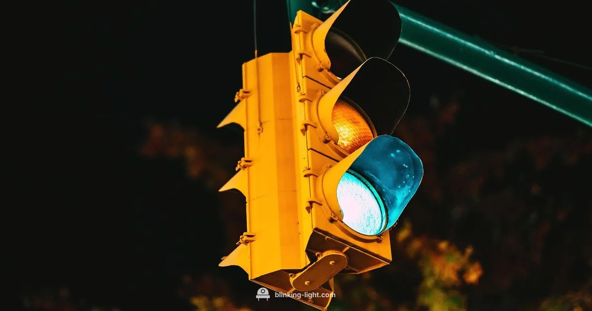 Yellow Left Turn - Blinking Light