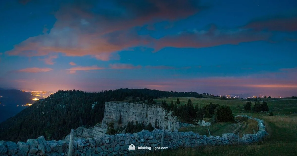 Distant Night Flicker - Blinking Light