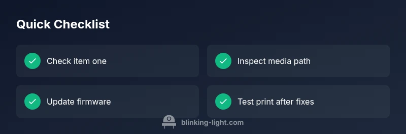 Checklist for Zebra ZD421 blinking light troubleshooting