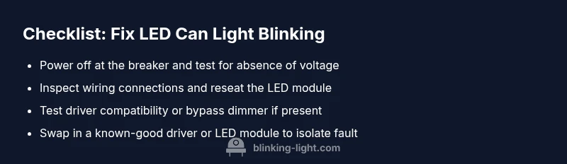 Checklist for diagnosing LED can light blinking