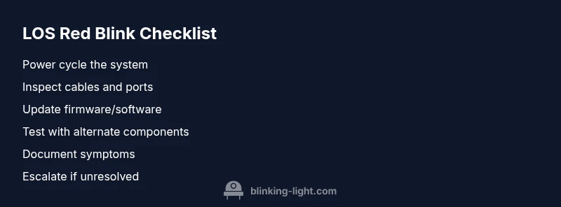 Checklist for LOS red blinking LED troubleshooting
